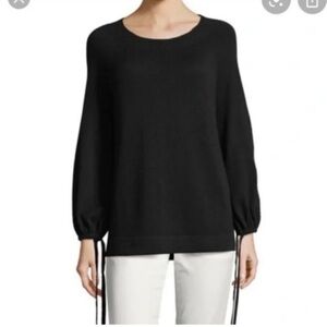 Vince Peach Cashmere Balloon Scrunched Sleeve Sweater